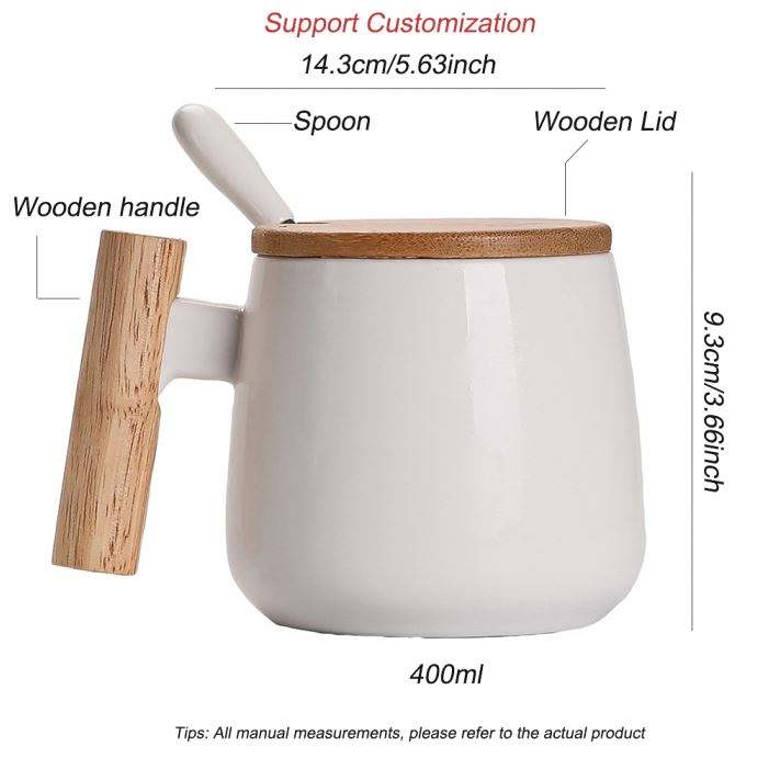 China Ceramic Mug With Wooden Handle